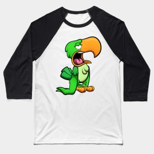 Bored Green Parrot Baseball T-Shirt